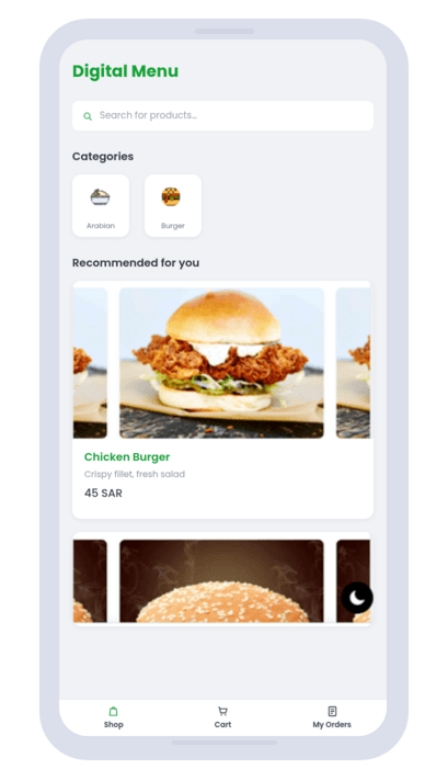 Digital Menu